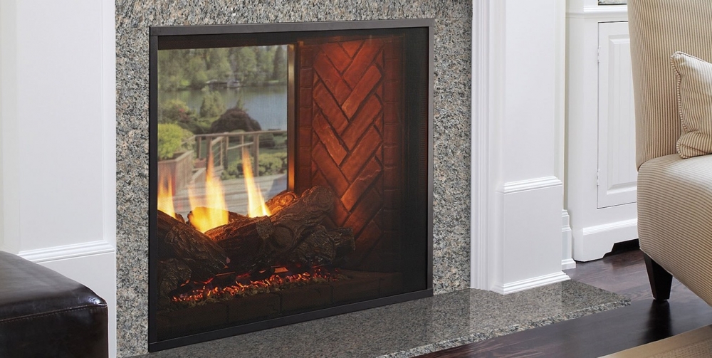 Fortress see-thru gas fireplace