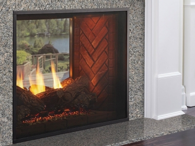 Fortress see-thru gas fireplace